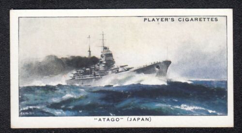 Vintage 1939 Naval Craft Trade Card ATAGO - JAPANESE HEAVY CRUISER