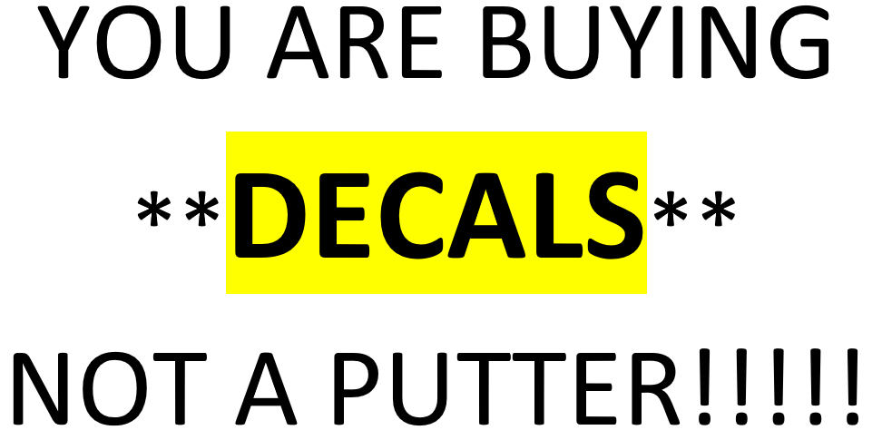 Odyssey 2 Ball Putter - Weatherproof Replacement Decals