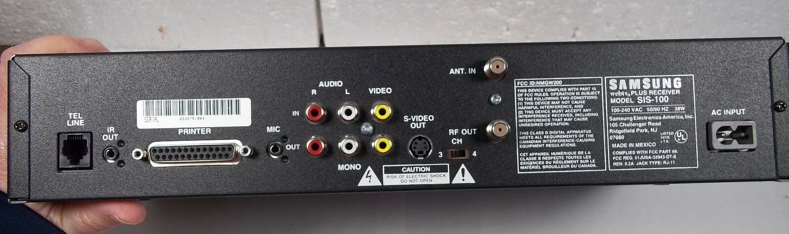 vtg SAMSUNG WEBTV keyboard and Receiver MODEL SIS 100 SWK 8640