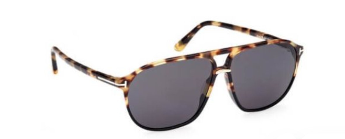 Pre-owned Tom Ford Ft1026 Bruce 05a Shiny Black Havana/brown Men's Sunglasses