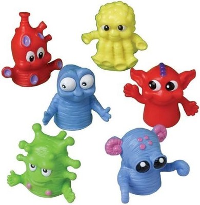U.S. Toy - Dozen Assorted Color Monster Finger Puppets -1.5'', Made of Plastic (1
