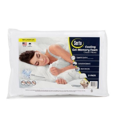 Serta Gel Memory Foam Cluster Pillows, Set of 2- Best Price with fast (Best Gel Memory Foam Pillow)