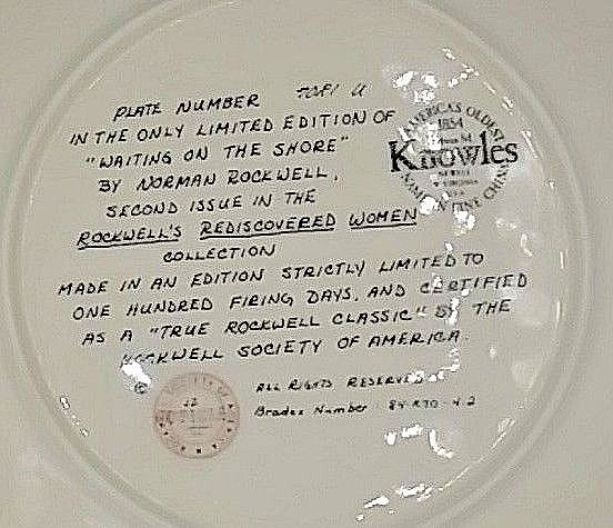 Norman Rockwell Waiting on the Shore Collector Platte P195
