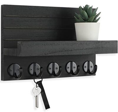 Lwenki Key Holder for Wall Decorative Key and Mail Holder with Shelf Has Larg...