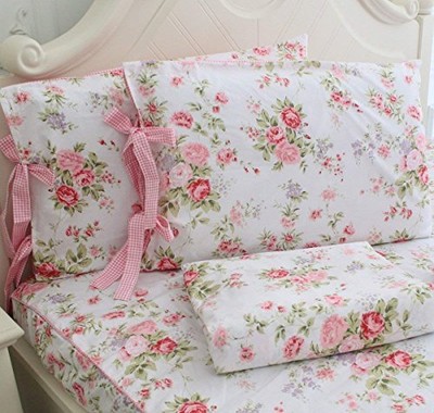  Juego De Sabanas De Algodon Sabanas Florales Rosas De 4 Piezas Queen Size