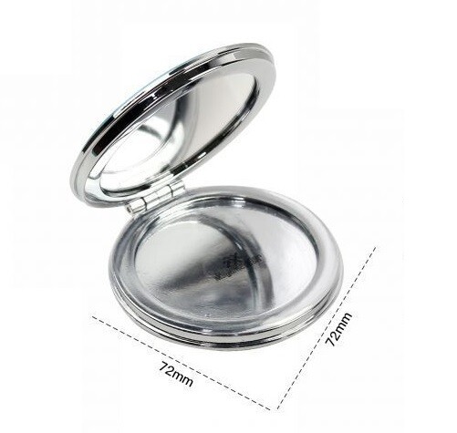 Specchio Specchietto Doppio Rotondo Portatile Donna Makeup Trucco dfh