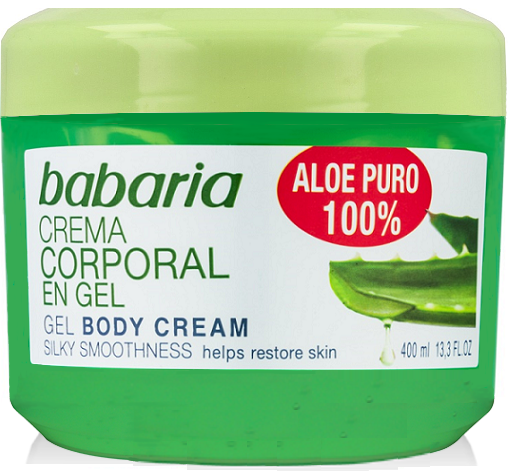 Babaria Aloe Vera Feuchtigkeitsgel 400ml mit reiner Aloe, belebende Körpercreme