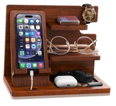 Gifts for Men, Nightstand Organizer for Men, Mens Gifts for Christmas Beige