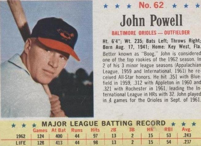 1963 Post - Boog Powell #62