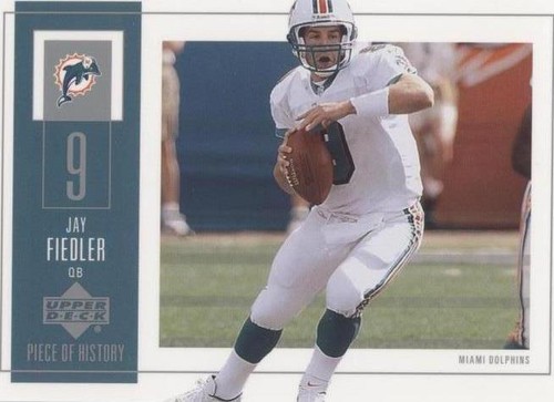 2002 Upper Deck Piece Of History Jay Fiedler #50