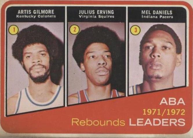 1972-73 Topps - Artis Gilmore/Mel Daniels/Julius Erving #263