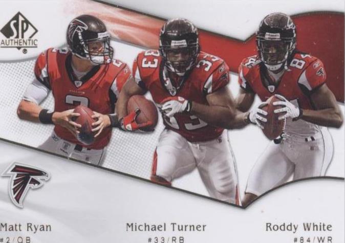 2009 SP Authentic Matt Ryan Michael Turner Roddy White #193