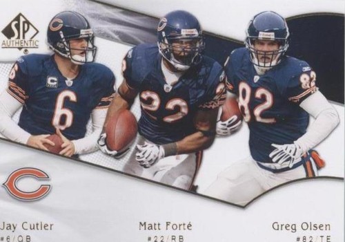 2009 SP Authentic Greg Olsen Jay Cutler Matt Forte #183