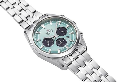 Pre-owned Orient Rn-tx0304l Contemporary Solar Powered Chronograph Japan Import