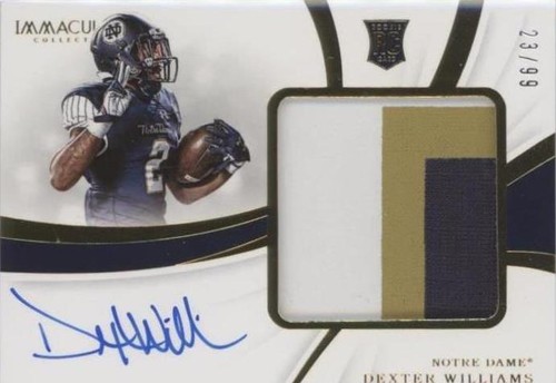 2019 Panini Immaculate Collection Collegiate Dexter Williams #148