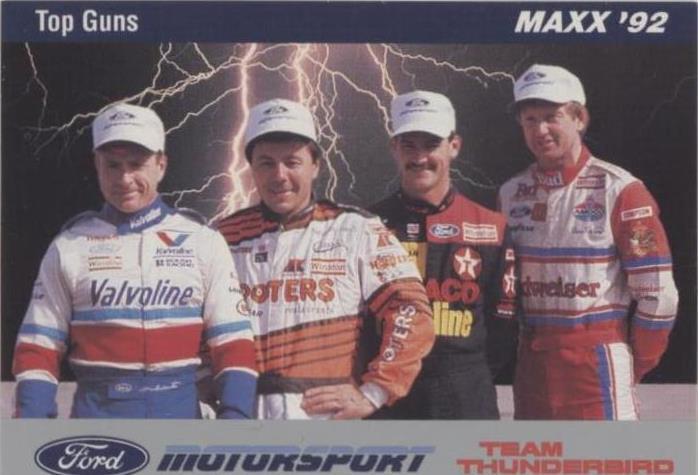 1992 Maxx Ford Motorsport Team Thunderbird - Alan Kulwicki Bill Elliott Davey Allison #50