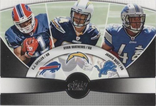 2010 Topps Prime C.J. Spiller Jahvid Best Ryan Mathews #3Q-13