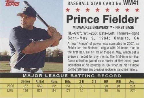 2007 Topps - Prince Fielder #WM41