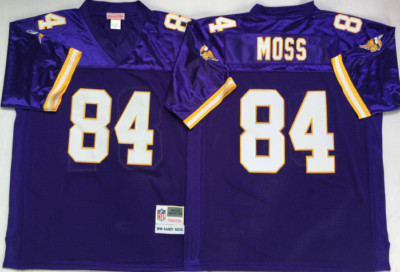 Vintage Randy Moss #84 Vikings Throwback Stitched Jersey
