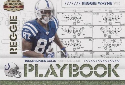 2008 Donruss Gridiron Gear Reggie Wayne #PL-18