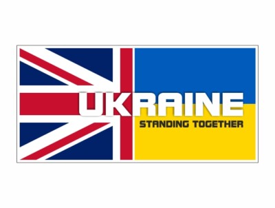 UK UKRAINE SUPPORT DECAL STICKER SELF CLING FOR CAR WINDOWS 160mm x 75mm