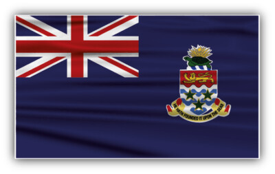 Cayman Islands Wavy Flag Car Bumper Sticker Decal