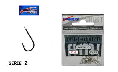 AMI NICHELATO SERIE 2 SIZE 4  TUBERTINI  SPECIALE BOLENTINO - BUSTA 25 PZ