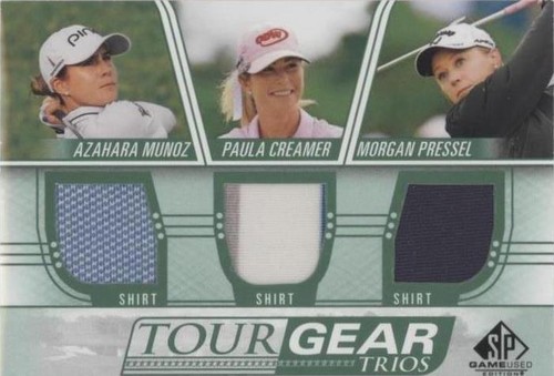 2021 SP Game Used - Azahara Munoz Morgan Pressel Paula Creamer #TG3-CPM