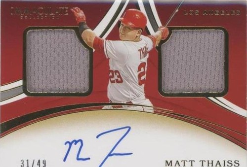 2020 Panini Immaculate Collection - Matt Thaiss #DMS-MT