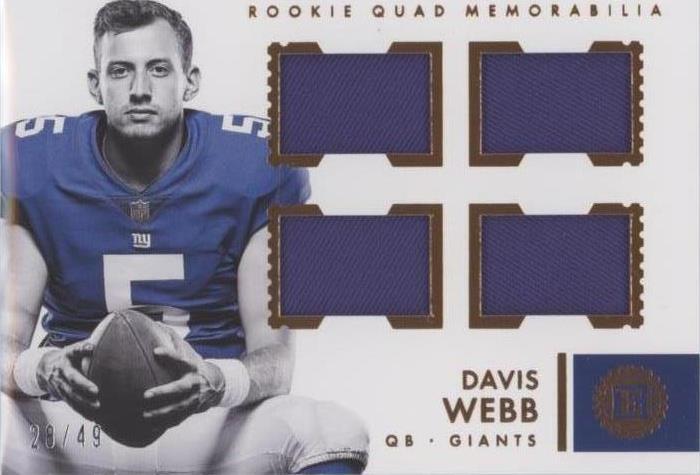 2017 Panini Encased Davis Webb #19