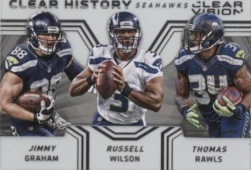 2016 Panini Clear Vision Jimmy Graham Russell Wilson Thomas Rawls #12