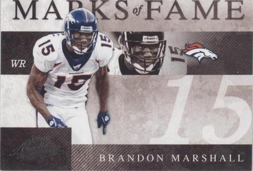2008 Playoff Absolute Memorabilia Brandon Marshall #MOF-28