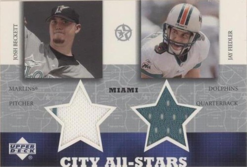 2002-03 Upper Deck UD Superstars Jay Fiedler Josh Beckett #JB/JF-C