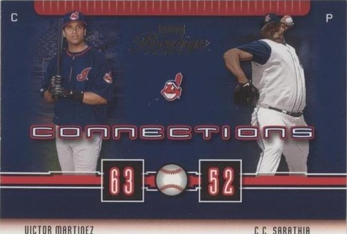 2003 Playoff Prestige - C.C. Sabathia Victor Martinez #C-23
