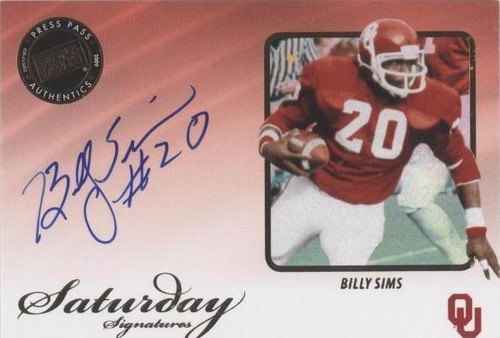 2009 Press Pass Legends Billy Sims #SS-BS
