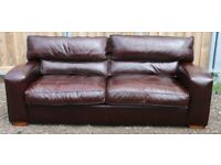 Duresta Panther Brown Aniline Leather Sofa– Great Condition