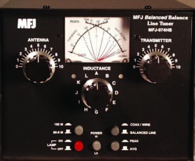 MFJ-974HB HF/6M (1.8-54MHz) Manual Balanced Line Tuner w/ SWR/Wattmeter, 300W. Buy it now for 262.1