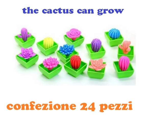 24pz The Cactus Can Grow Gioco Piante Che Crescono Con Acqua Bambini dfh