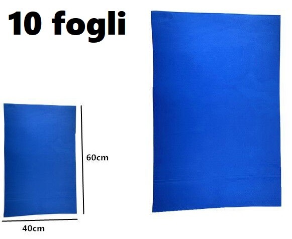 10 Fogli Gomma Liscia Eva 40x60cm Fogli Colore Blu Scuola Decoupage dfh