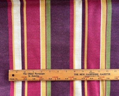 Multicolor Stripe Outdoor Fabric - Lot of 2 Pieces, 8.5 yds Total