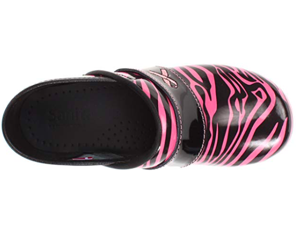 Sanita Signature Professional Liv Clogs - Women's Size 5.5/6, Black/Pink