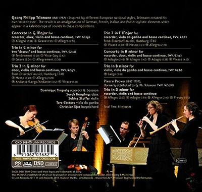 Tastes of Europe - Telemann Trios and Quartets Hybrid SACD - plays on all CD pl