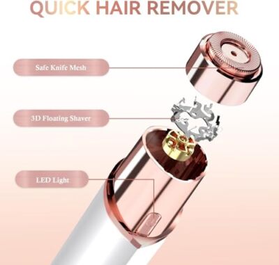 Flawless Facial Hair Remover Painless Hair Removal Portable Trimmer USB Recharge