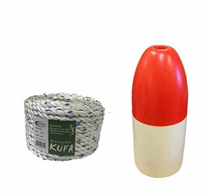 KUFA Sports 5/16'' x100' Non-Lead Sinking Line and 14'' Bullet Float for Crab Pot