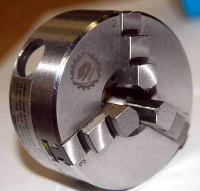 Bison 2-1/3'' 3-Jaw Self-Centering Mini Lathe Chuck w/ 3/4-16 Threaded Mounting