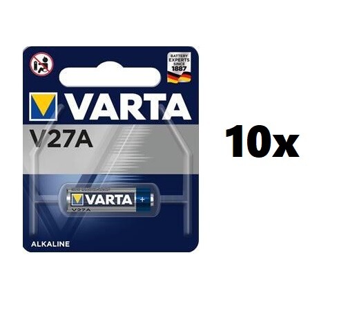 Confezione 10 Pile Batterie Varta Alcaline V27A hsb