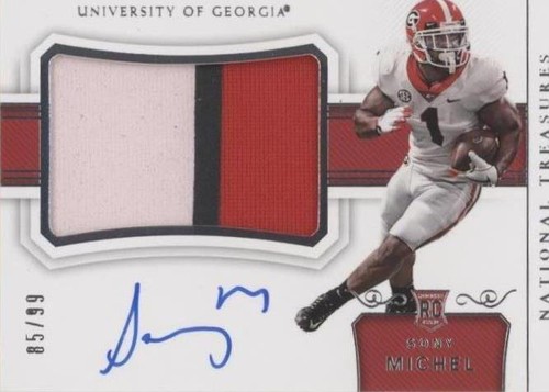 2018 Panini National Treasures Collegiate Sony Michel #132