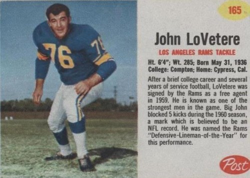 1962 Post John Lovetere #165
