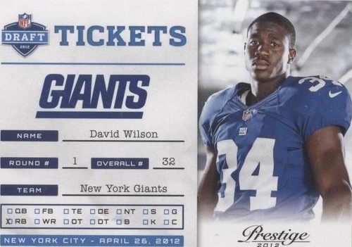 2012 Playoff Prestige David Wilson #11