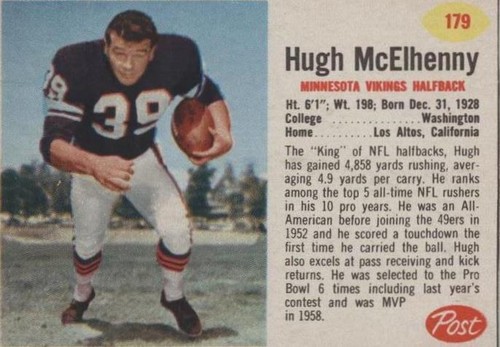 1962 Post Hugh McElhenny #179